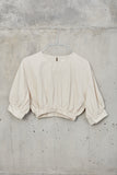 ANGIN  [wind]  - 100% blacu cotton crop blouse