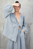 TERLALU [ too ]  -  nila cotton linen blouse