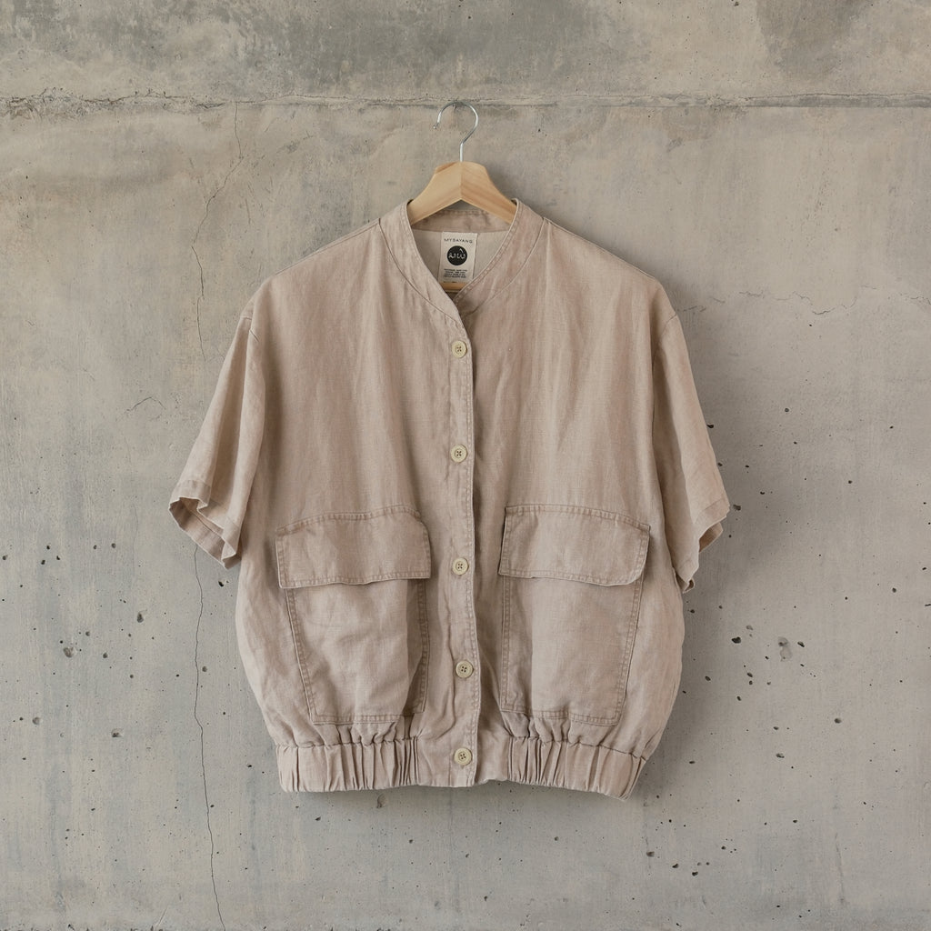 MANA [where] - bomber jacket 100% linen