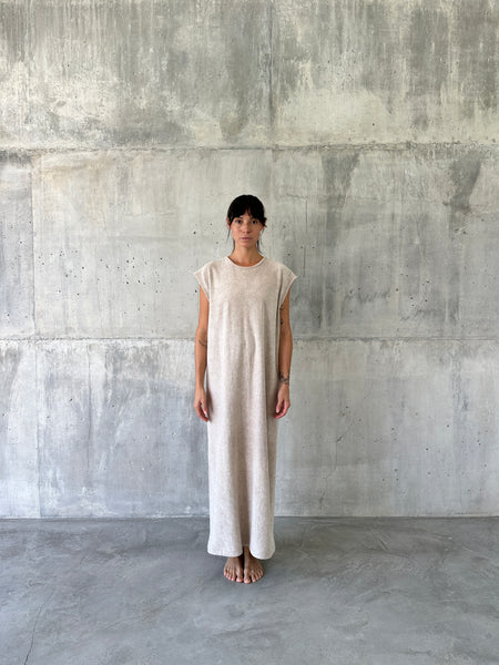 LAMBAT [ slow down ] - maxi dress - 100% terry cotton