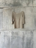 SELASAI [ done ] - 3/4 arm t-shirt - 100% raw linen