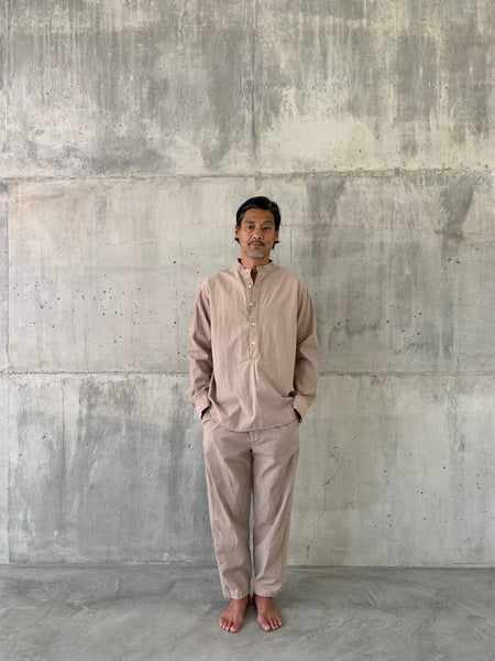 TITIK  [ point ] - HALF BUTTON SHIRT 100% COTTON