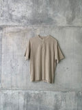 SEPI [ silent ] - men short sleeve shirt 100% crinkle linen