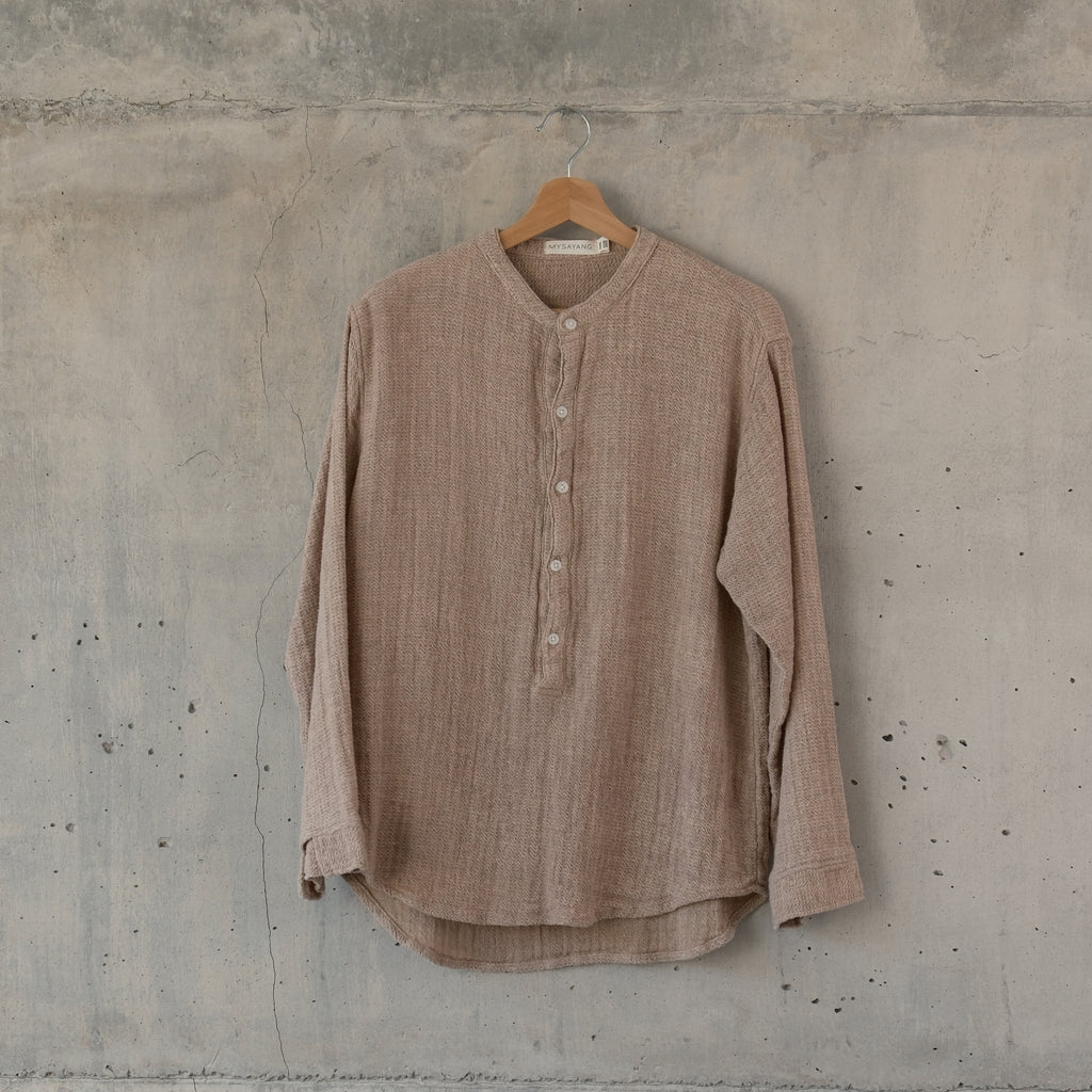 TITIK  [ point ] - HALF BUTTON SHIRT 100% COTTON ZIK ZAK
