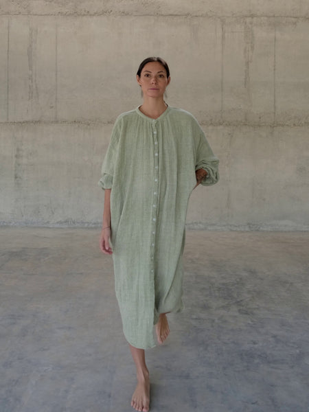 BAYU LONG [ wind ]  - dress long -  100% cotton zik zak