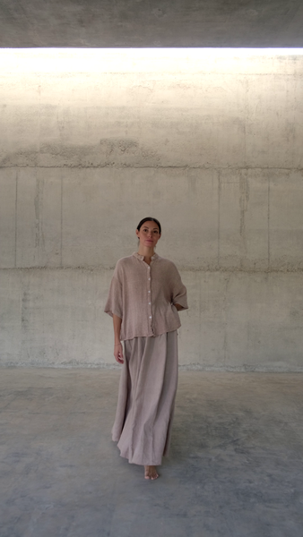 BUNGA [flower] - skirt - 100% linen