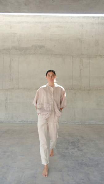 MANA [where] - bomber jacket 100% linen