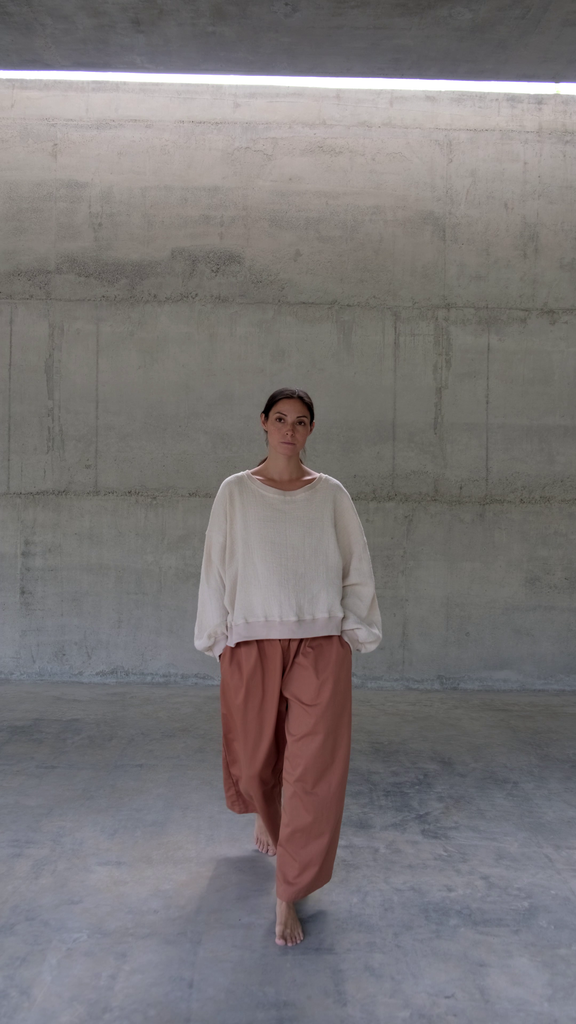 SESEH [ seseh ] - sweater - 100% cotton zik zak