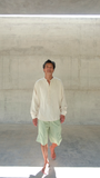 TITIK  [ point ] - HALF BUTTON SHIRT 100% COTTON ZIK ZAK
