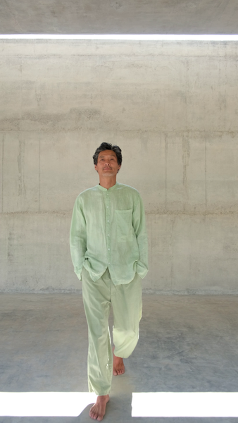 NILAI [ value ] full button - shirt 100% linen