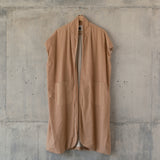 GARIS [ line ] - vest long with belt - 100% blacu cotton