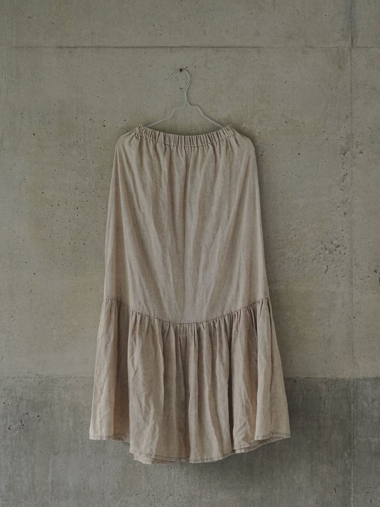 HUJAN  [ sparkle ] - hand dyed linen skirt