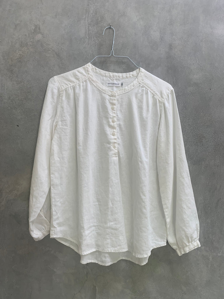TIPIS  [thin]  - handdyed 100% linen blouse